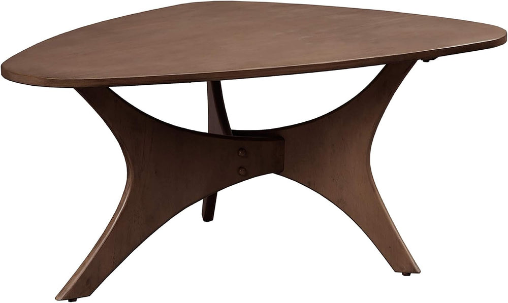 INK+IVY Blaze Triangle Wood Coffee Table Plywood with Wood Veneer Legs, Mid-C...