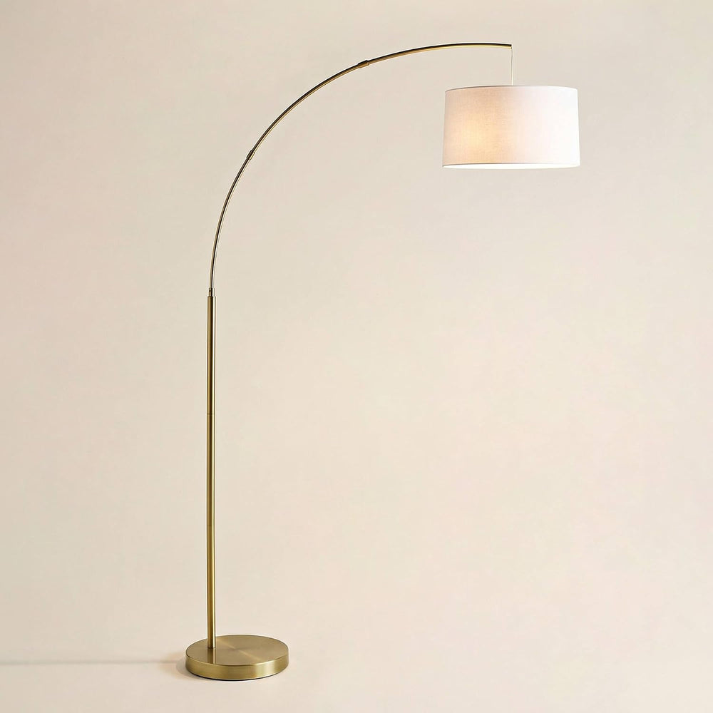 Possini Euro Design Cora 72" Tall Brass Metal Modern Arc Floor Lamp