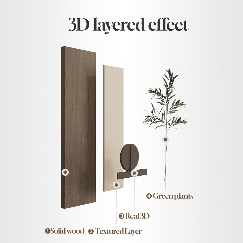Cuspin Modern 3D Textured Long Narrow Vertical Wall Art