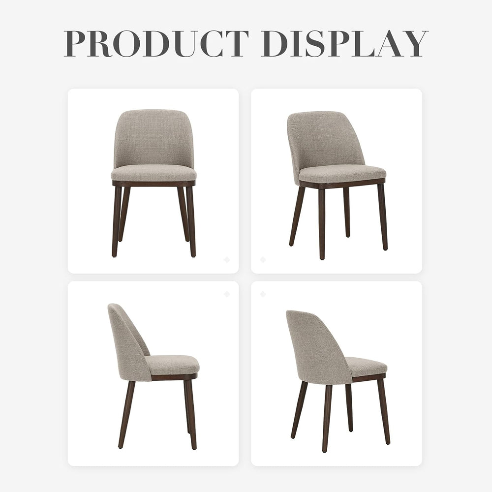 COLAMY Upholstered Dining Chairs Set of 4, Modern Kitchen Chairs with Back, F...