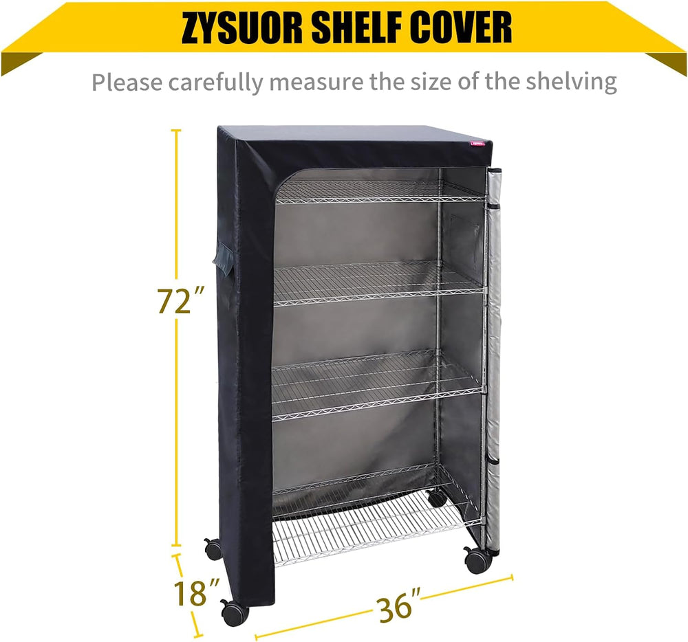 Waterproof Shelf Cover, Fits 36" W x 18" D x 72" H Storage Rack