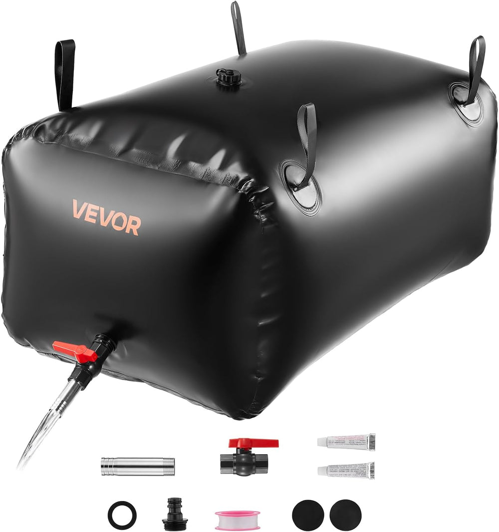 VEVOR Water Storage Bladder, 63.4 Gal Collapsible Water Storage Bag, Wear-Res...