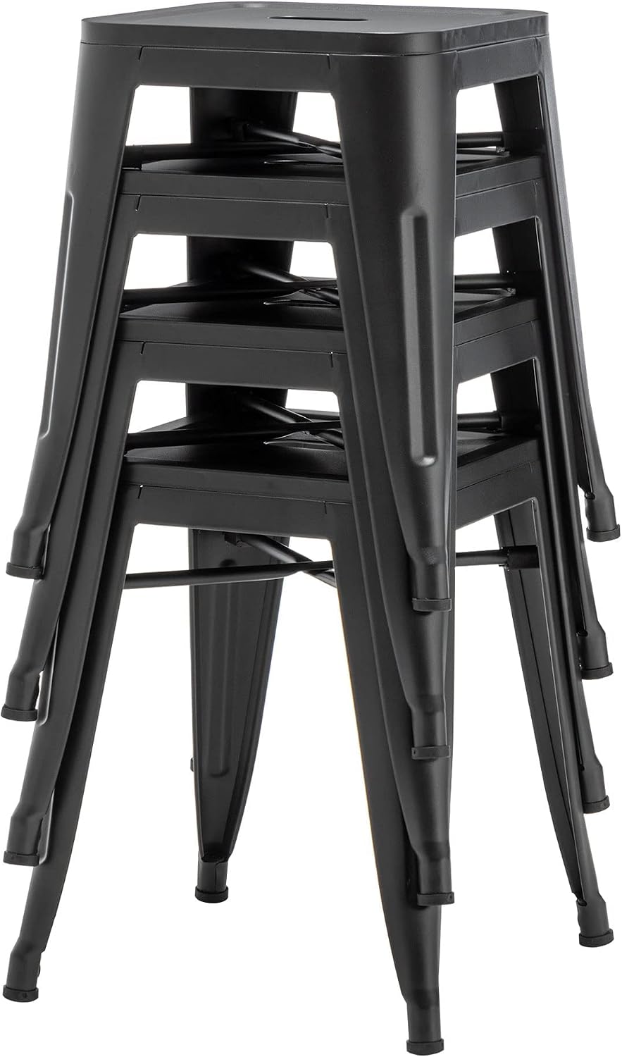 HAOBO Home 18" Metal Stools Set of 4, Classroom Stools for Indoor Outdoor