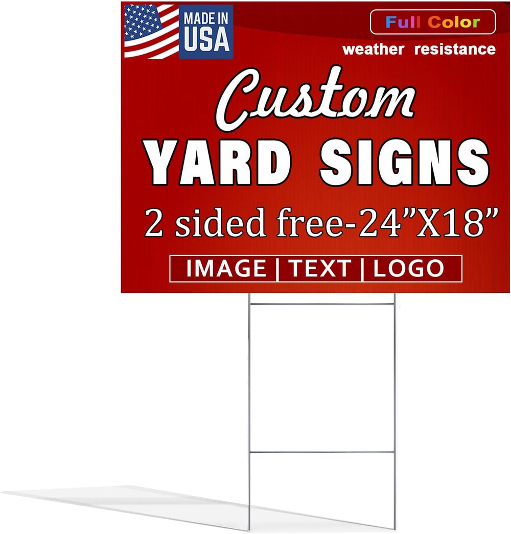 24"X18"Pack of 4,Custom Yard Signs | Double Sided,4mm Weatherproof ...