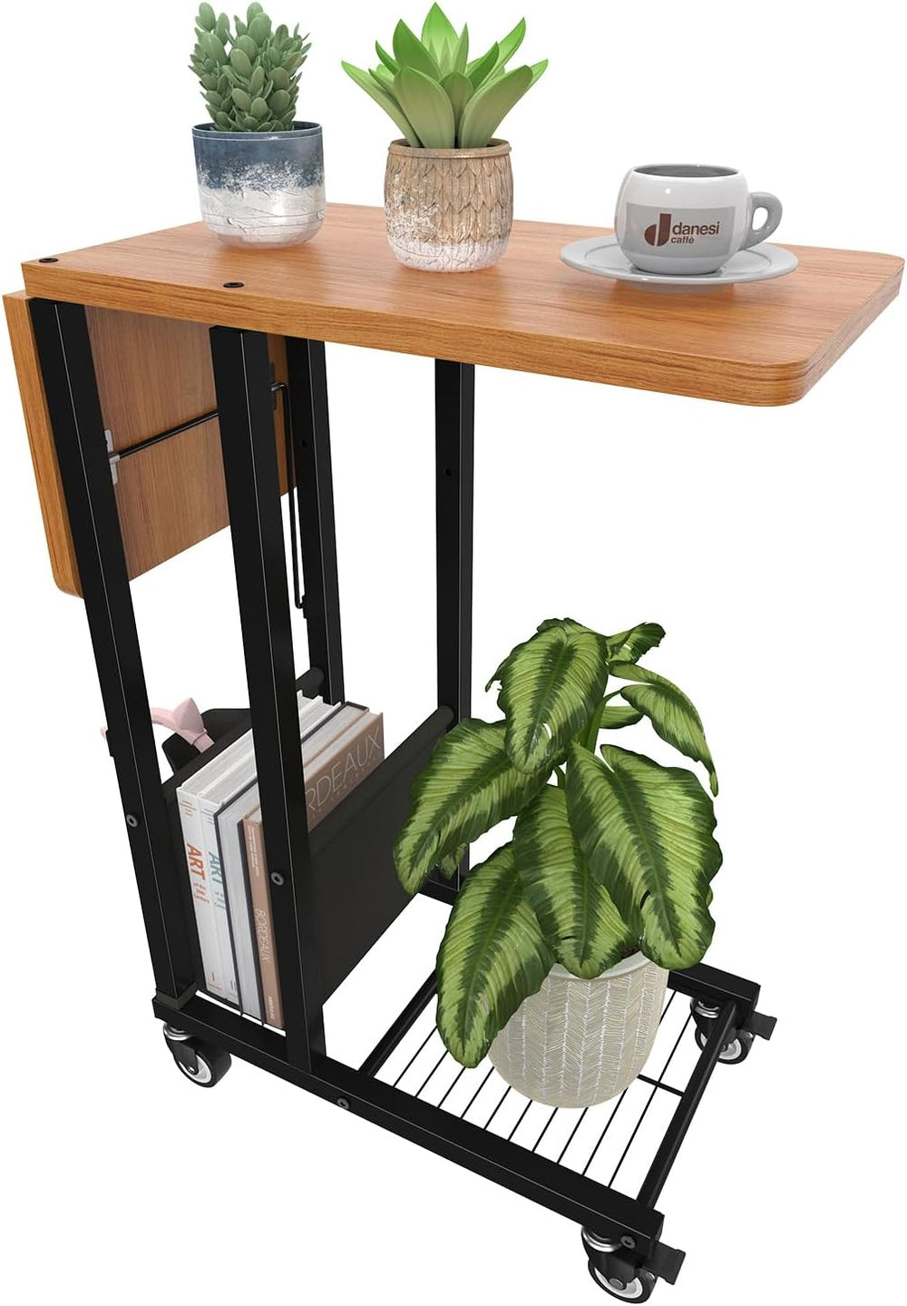 Simple Trending C Shaped End Table, Folding TV Tray Couch Side Table for Sofa...