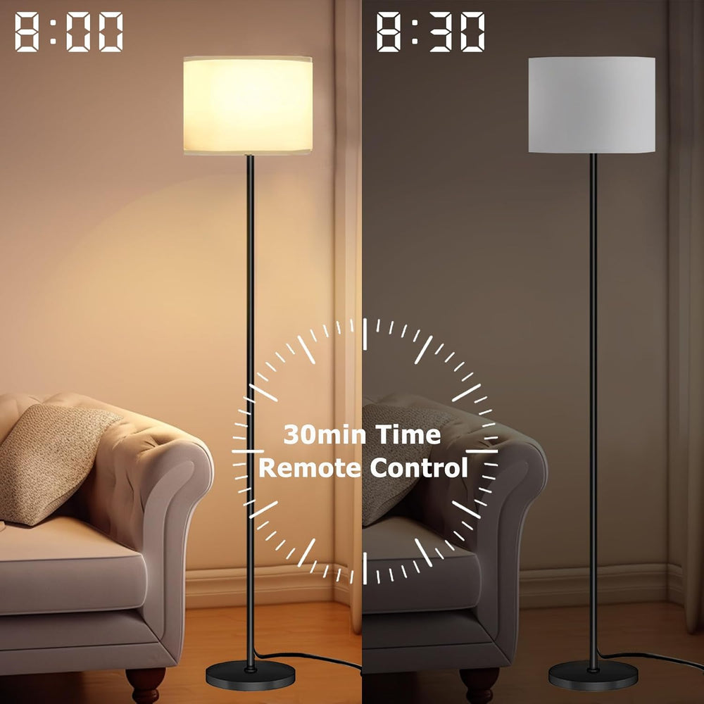 Qaubauyt Smart LED Floor Lamp with APP Control & RGB Colors - Dimmable St...