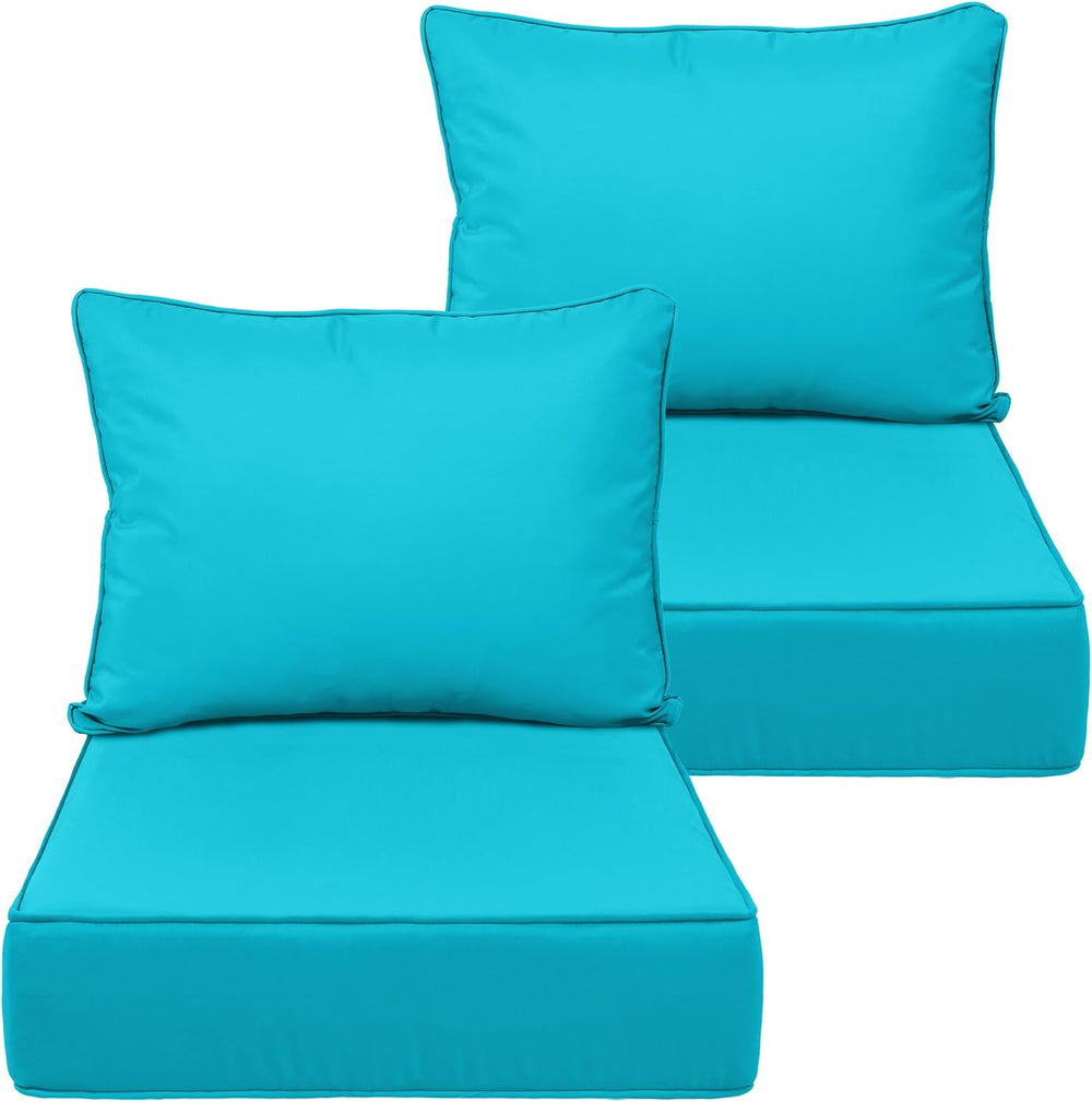 22X24-2set,Outdoor Chair Cushions, 30D High-Density Foam Patio Chair Cushions...