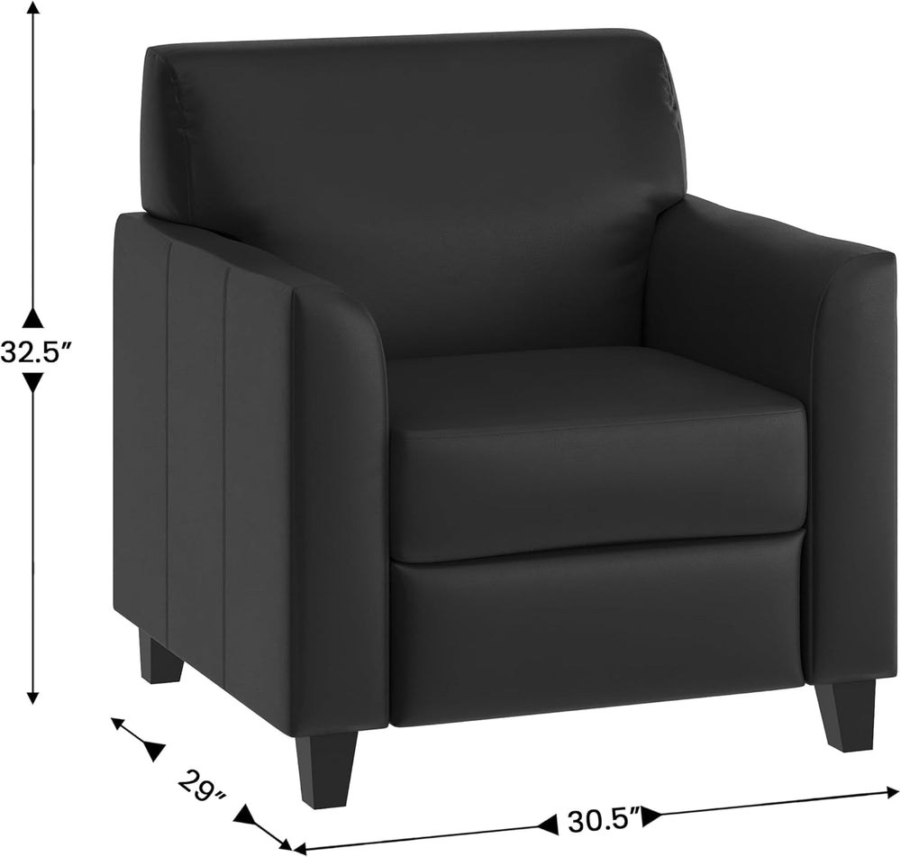 Flash Furniture Hercules LeatherSoft Chair, Black
