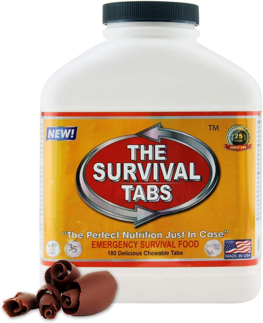 Survival Tabs – Emergency Food Supply – 15-Day Chocolate Tabs, High-Protein