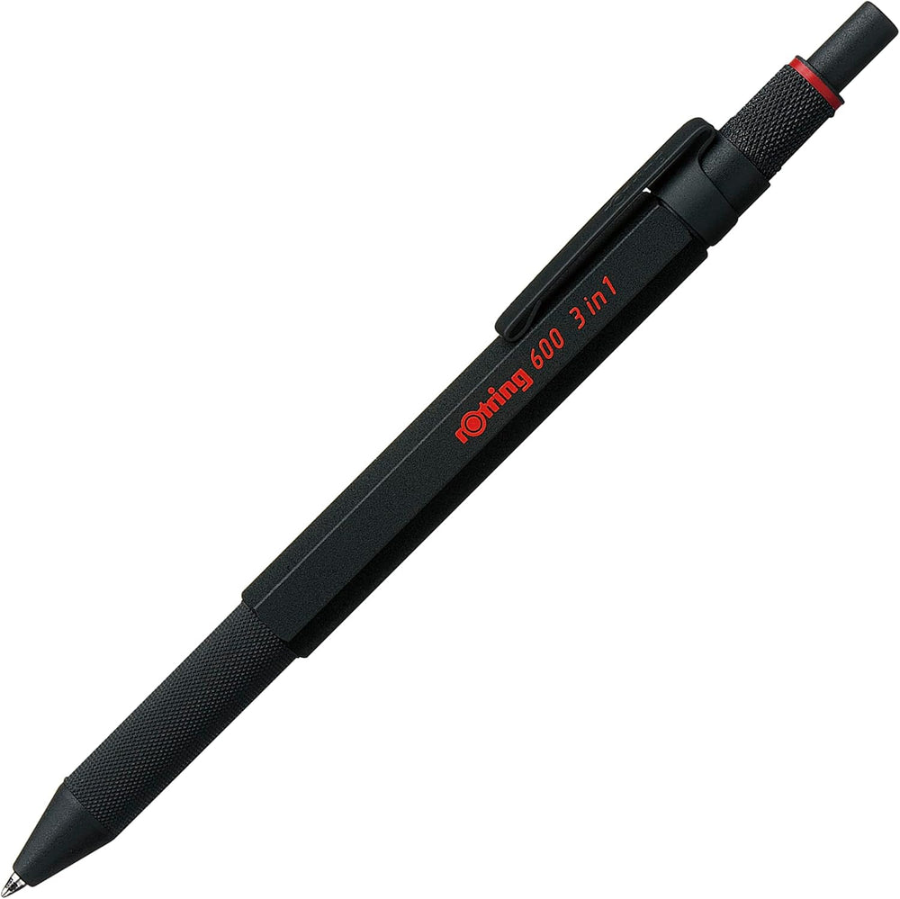 rOtring 600 3-in-1 Multicolor Pen and Mechanical Pencil, Switches Between 2 B...
