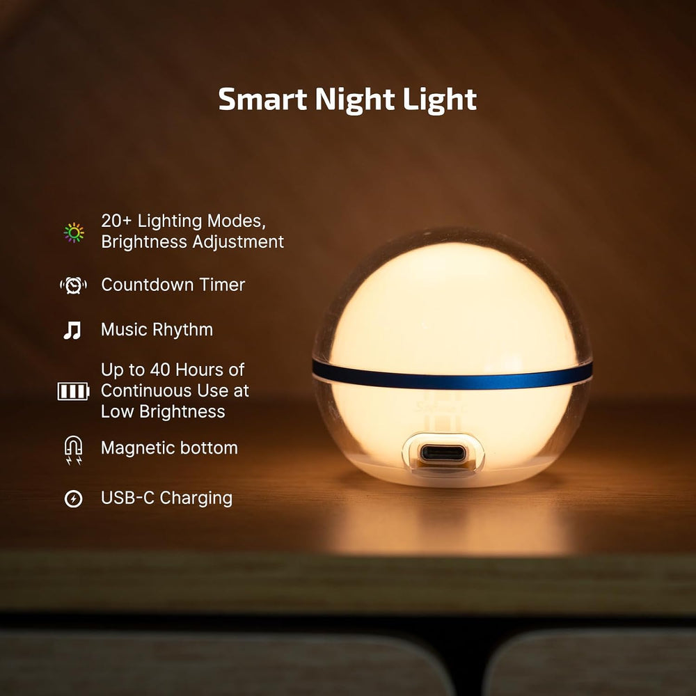 OLIGHT Sphere C Smart Night Light, USB-C Rechargeable RGB with App Control