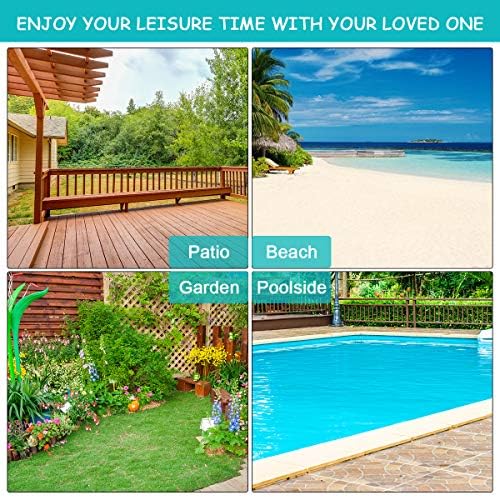 Tangkula Patio Wicker Chaise Lounge with Adjustable Backrest, Turquoise