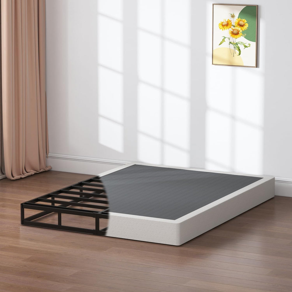 SHLAND Queen Box Spring 7 Inch Metal Frame Mattress Foundation Bed Base