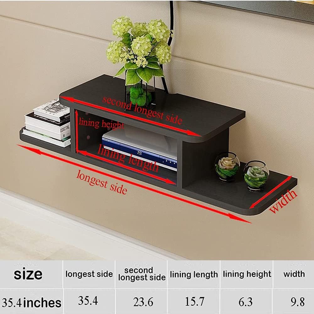 BiJun Floating TV Stand, Floating TV Shelf Under TV Floating Wall Shelf