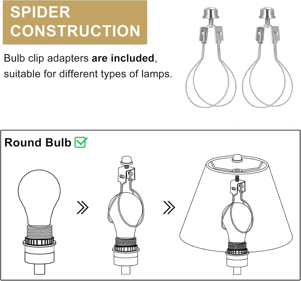 Small Lamp Shades Set of 2, 5.5" Top x 10" Bottom x 6.6" High,...