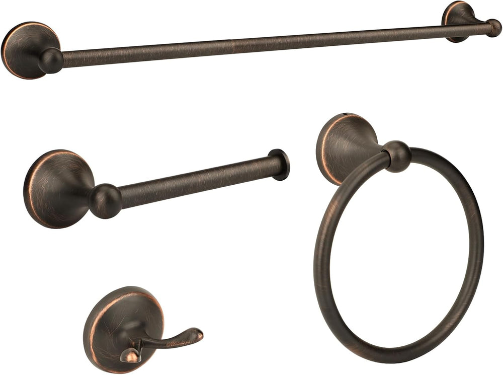 Classic 4 Pcs Oil Rubbed Bronze Bathroom Hardware Accessories Set