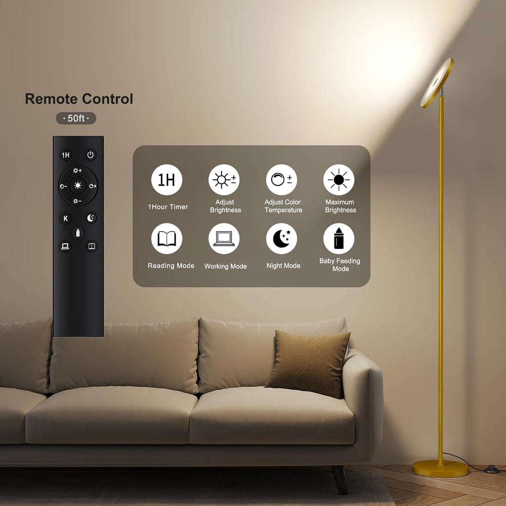 SUNMORY Floor Lamps for Living Room,LED Standing Lamp with Remote Control