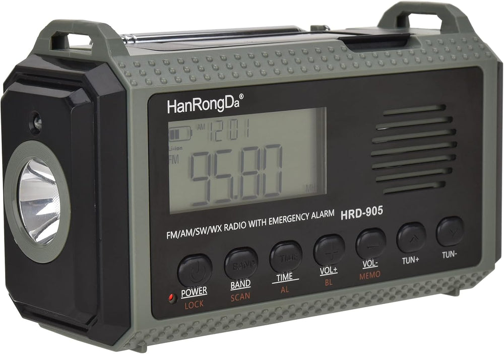 Emergency Radio 10000MAH Weather Radio Solar Hand Crank AM/FM/SW/NOAA Weather...