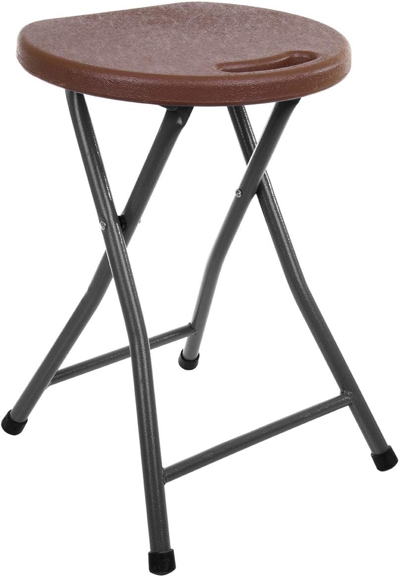 Mintra Metal Folding Stools, Heavy-Duty Backless Portable Chairs for Adults, ...