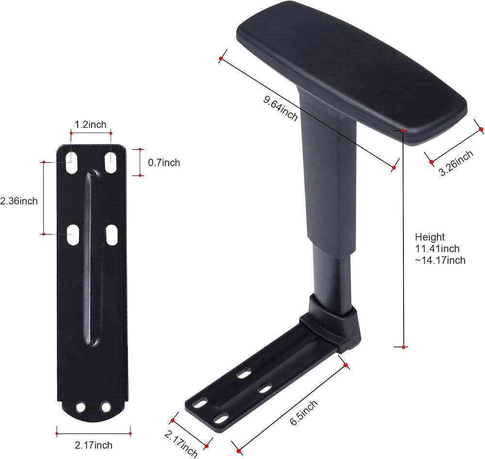 Frassie Height Adjustable Chair Armrest Pair Replacement 3D