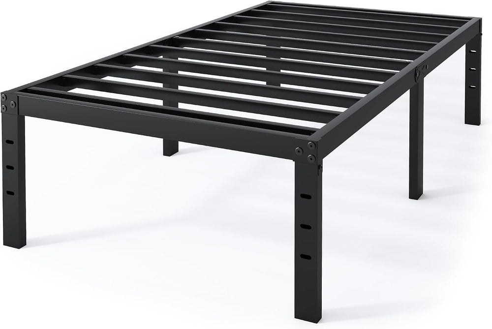 QEROMY Twin Bed Frame - 18 in Sturdy Platform Bed Frame Twin Size