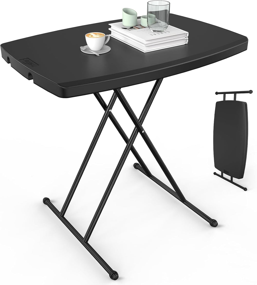 VINGLI 30" Small Folding Table Portable, Laptop TV Tray, Camping Table