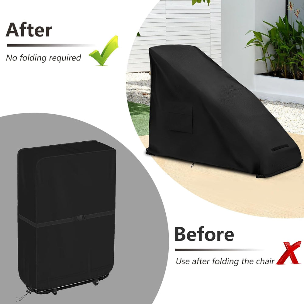 Zero Gravity Chair Cover,Outdoor Heavy Duty 600D Waterproof Folding Lounge Ar...