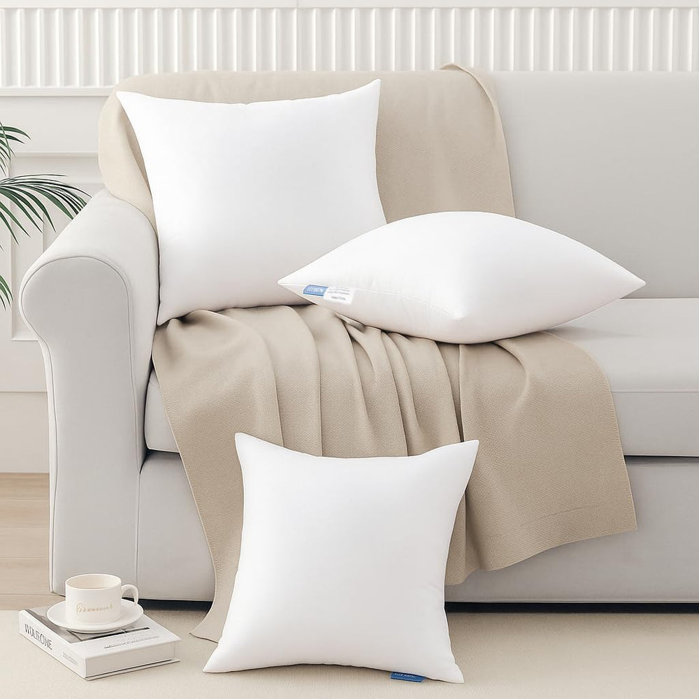 Leeden 18x18 Throw Pillow Inserts Set of 4, Pillow Forms for Couch