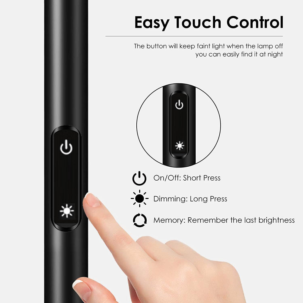 BoostArea Touch Floor Lamp,22W 2200LM LED Torchiere Floor Lamps, Stepless Dim...