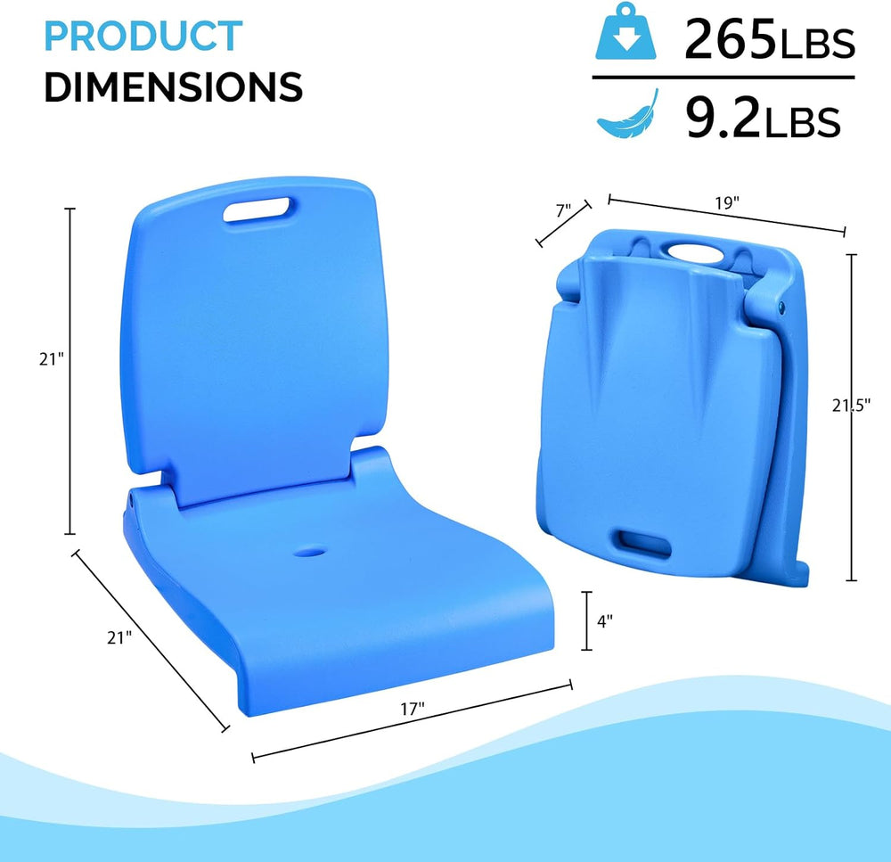 VINGLI Portable Pool Chair for Poolside, Lakeeze Swim Stool, Folding Flip Sea...
