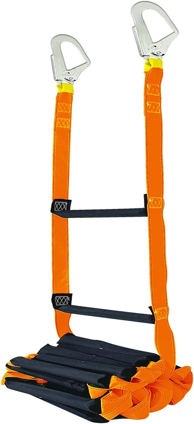 Fire Escape Ladder with 2 Heavy Hooks, 26.5 Feet Emergency Ladder 3 Story