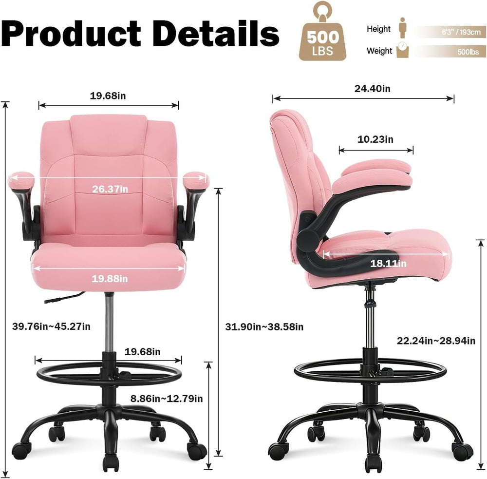 Ergonomic Drafting Chair,Tall Office Chair for Standing Desk