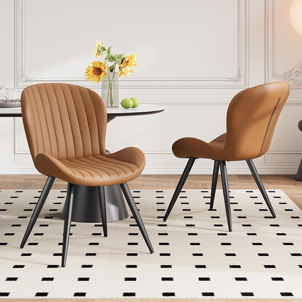 Modern Dining Room Chairs, Fabric Dining Chairs Set of 2