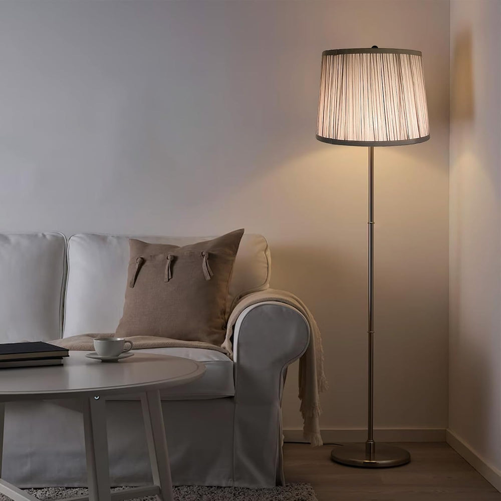 Drum lamp shades, 12" top x 14" bottom x 9.5" high Beige lamps...