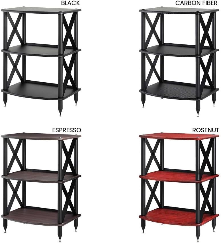 Pangea Audio Vulcan TT LP Record Player Turntable Stand Rack with Vinyl Stora...