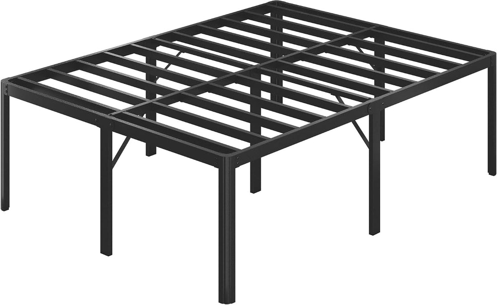 Lutown-Teen 25 Inch High Queen Bed Frame with Rounded Corner Legs, Heavy Duty...