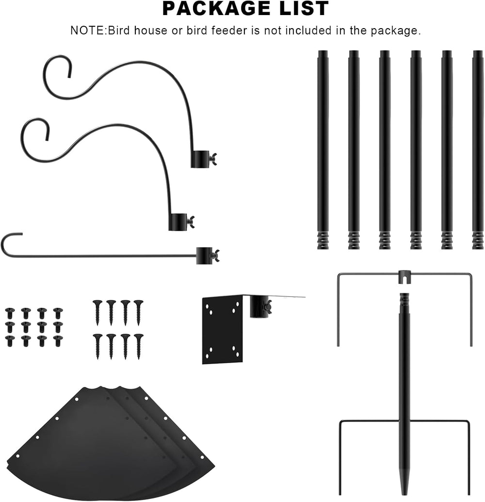Bird Feeder Pole 118 Inch Outdoor Bird House Mount Kit