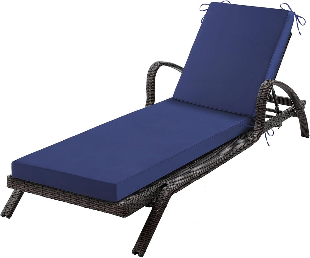 Chaise Lounge Cushions Outdoor, 72x 21x 3 Inch Waterproof & Fade-Resistan...