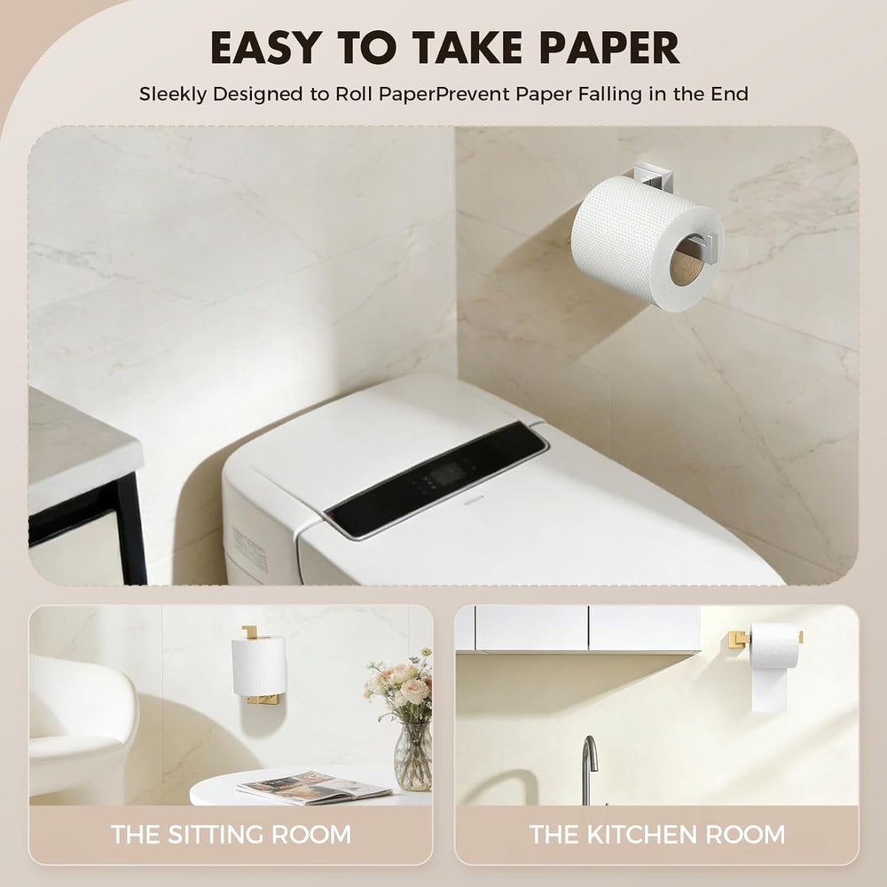 10-Pieces Brushed Nickel Bathroom Accessories Set, 16 Inch Towel Bar Set