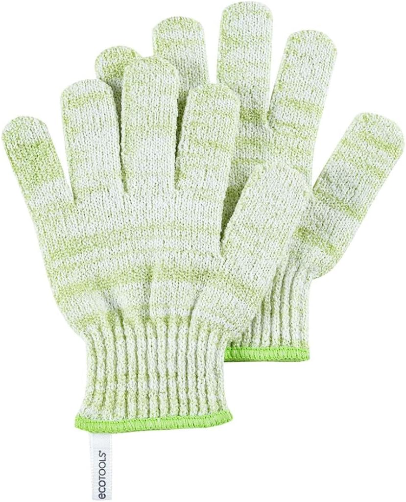 EcoTools Bath + Shower Gloves 6 Pack, Exfoliating Shower Gloves