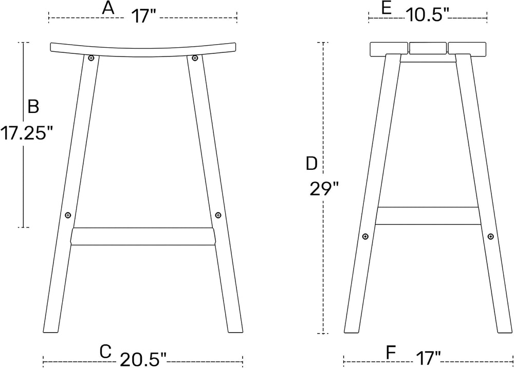 HDPE Laguna Contempo 29" Saddle Bar Stool, Navy Blue