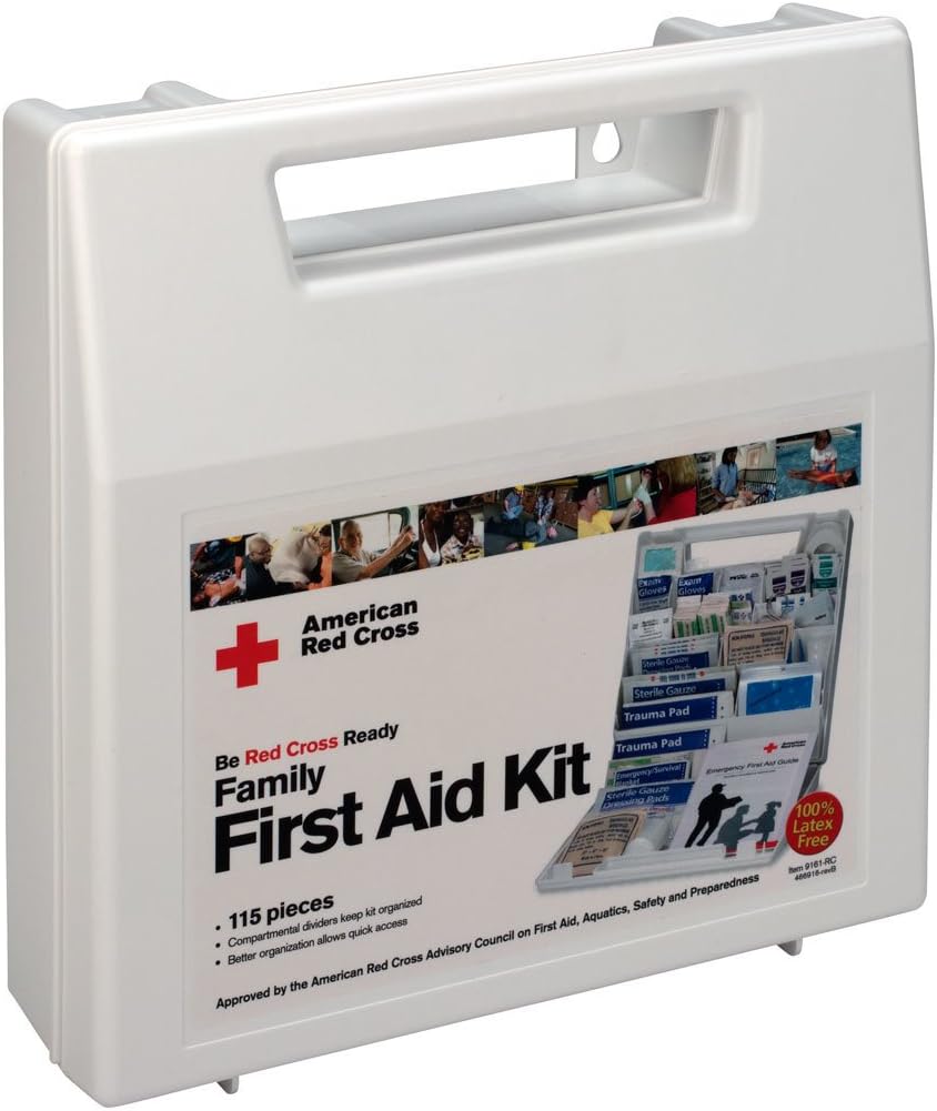 First Aid Only 9161-RC American Red Cross Deluxe Family First Emergency First...