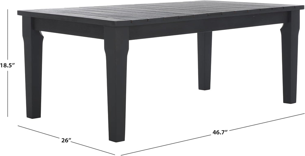 SAFAVIEH Couture Outdoor - Martinique Coffee Table - Black - Solid Wood - Coa...