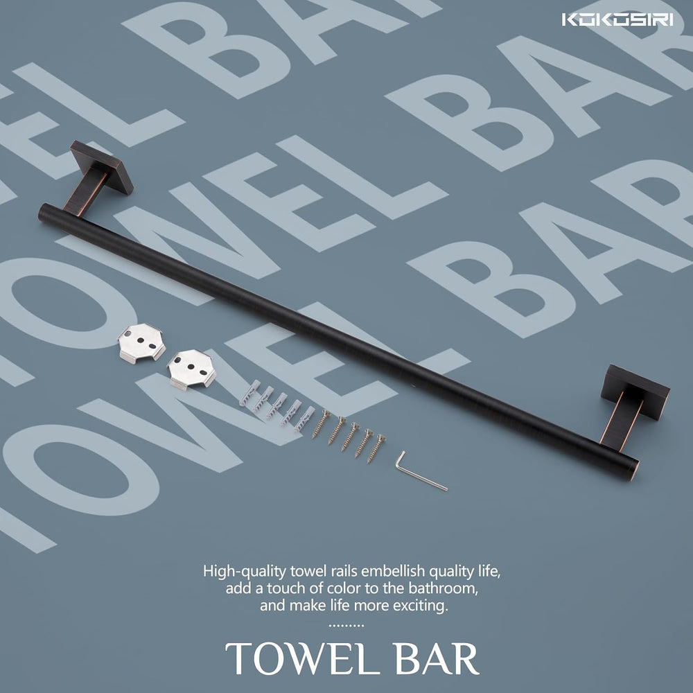 KOKOSIRI Bathroom Towel Bar Bath Towel Holders for Toilet Kitchen Cabinet Wal...