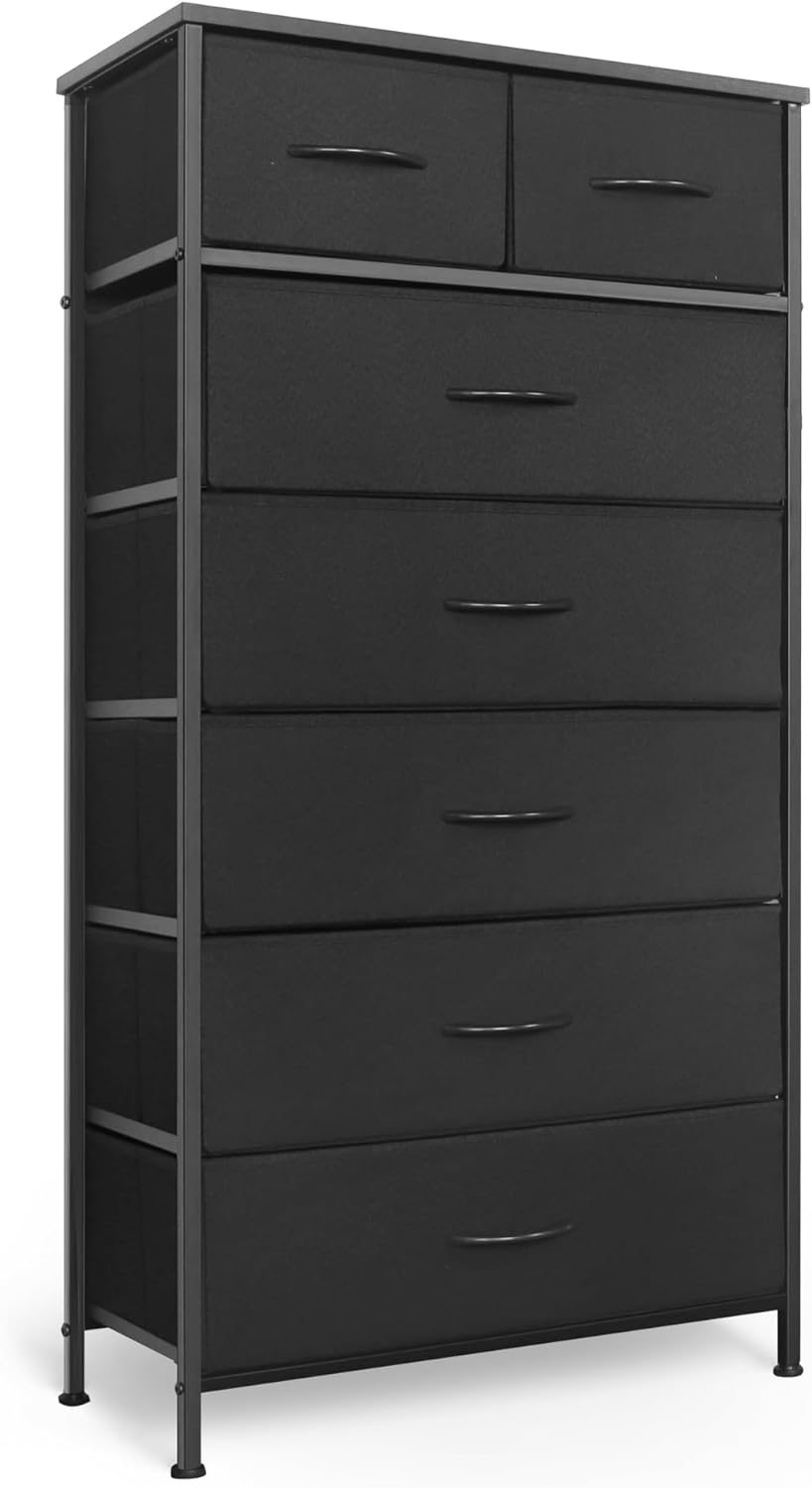 Mifuro Tall Dresser for Bedroom, Vertical Storage Organizer Tower with 7 Draw...