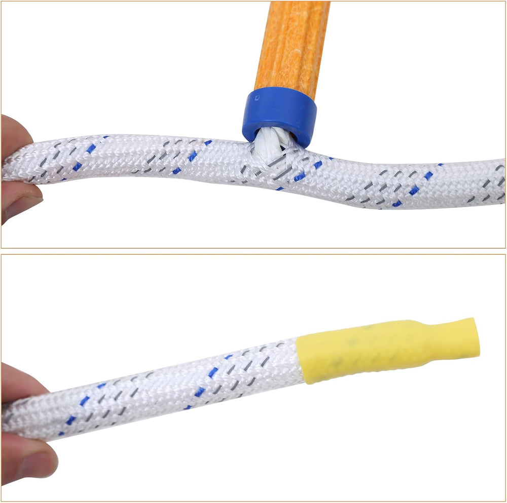 Rope Ladder,65 Feet Emergency Fire Escape Ladders Flame Resistant Safety Rope...