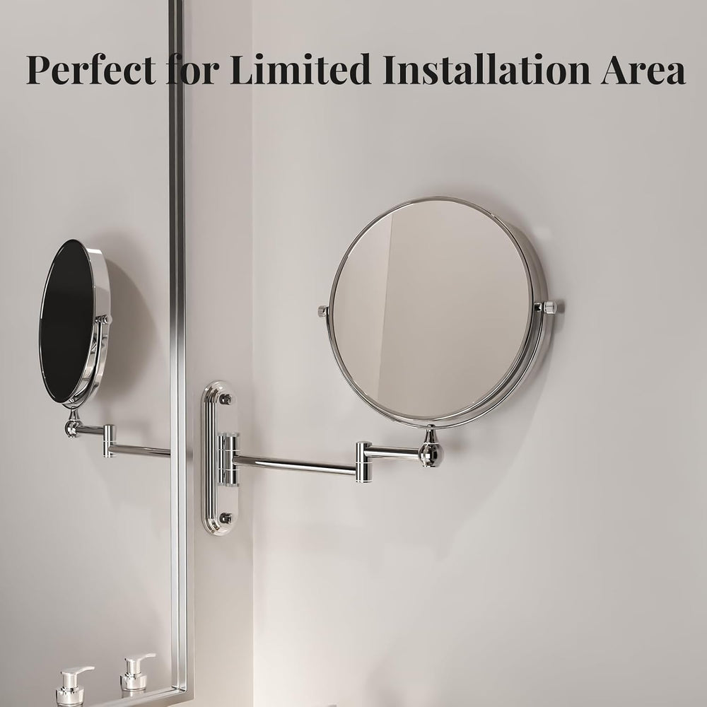 GURUN 8" Inch Magnifying Makeup Mirror Wall Mounted for Bathroom Chrome 20x