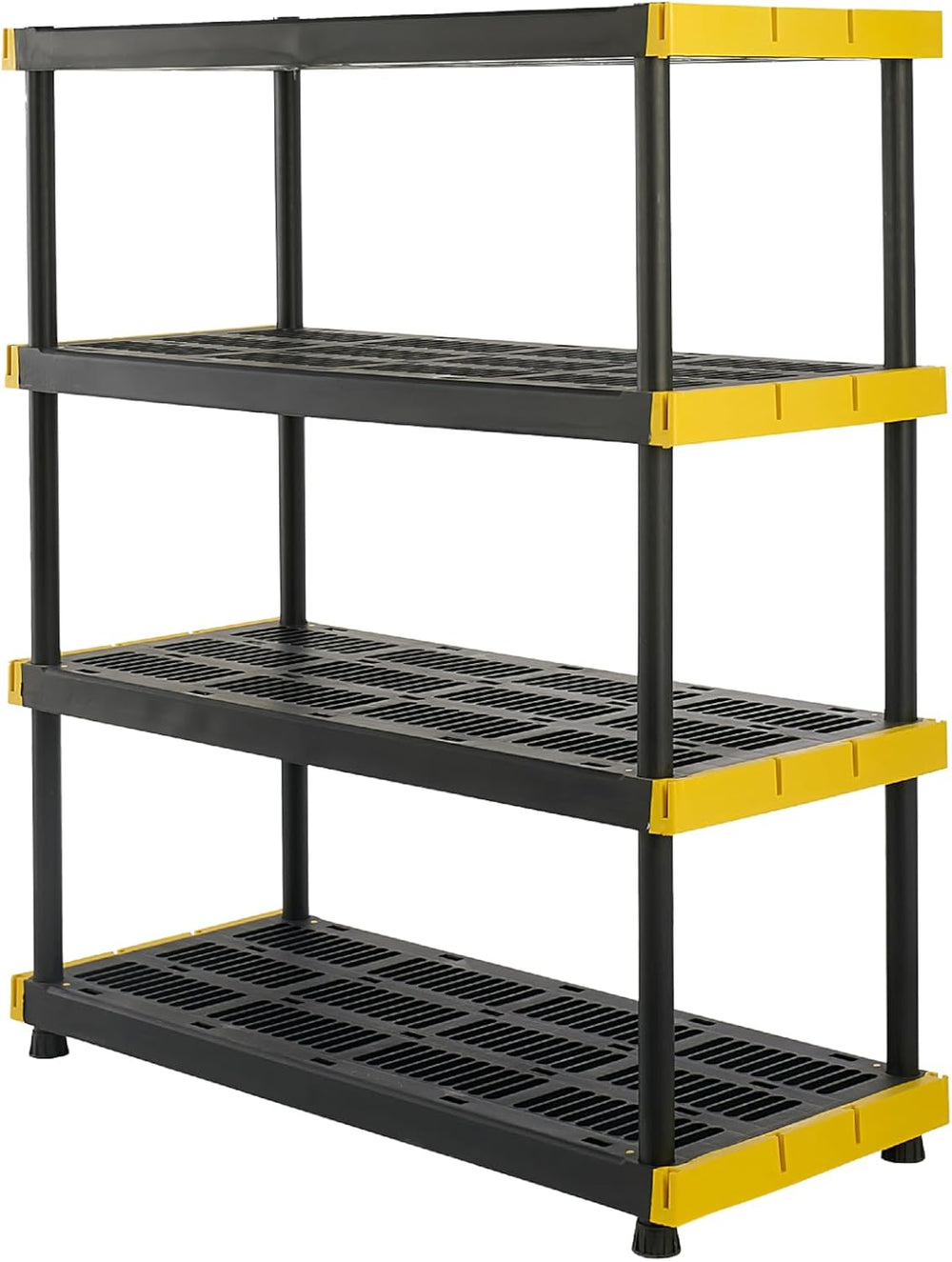 CX 4-Tier Heavy Duty Plastic Storage Shelves for Garage Organization