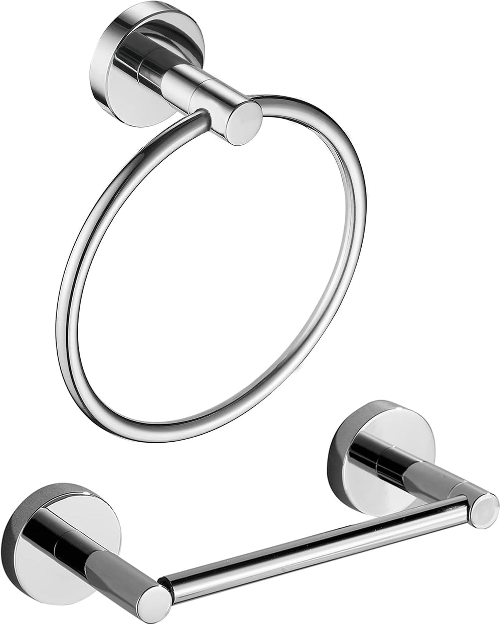 Chrome Toilet Paper Holder Towel Ring,Bathroom Hardware Set,Hand Towel Holder...