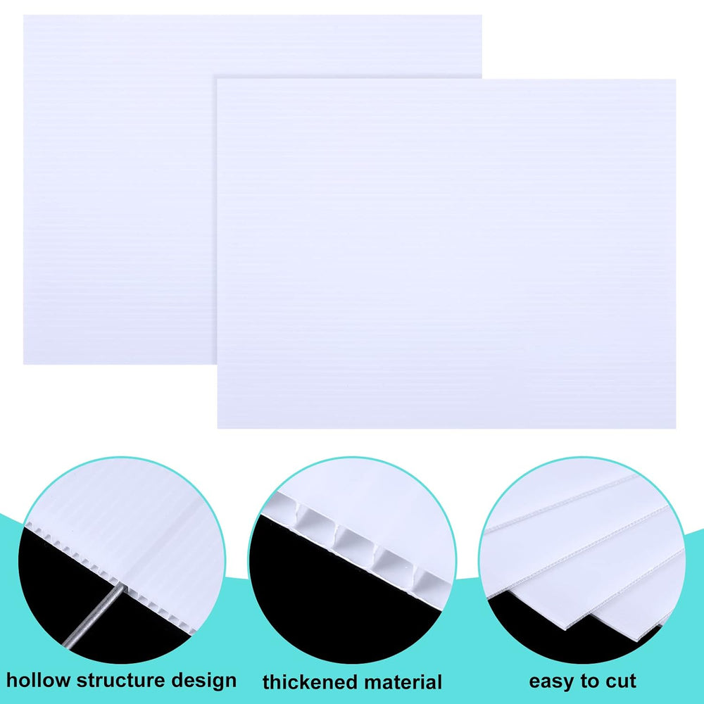 Capoda Pack Corrugated Plastic Board 4mm Yard Sign, 30 x 40 Inch, White, 10
